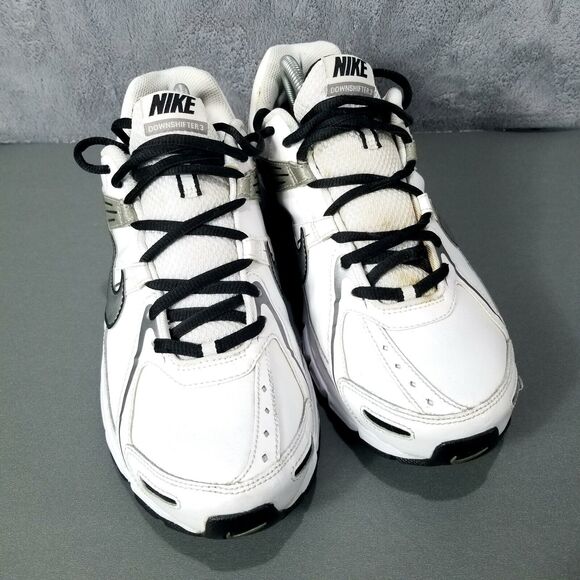 Nike Shoes Mens Size 10 White Leather Downshifter 3 415374-102 - Picture 2 of 10
